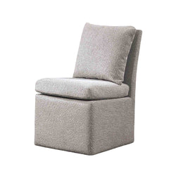 Light Gray Finish Contemporary Style 1pc Dining Chair Casters Removable Back Pillow Dining Room