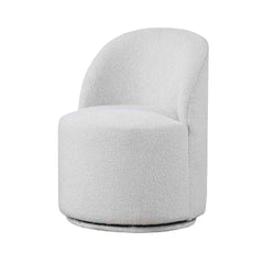 Contemporary Style 1pc Dining Swivel Chair 360 Rotate White Finish Dining Room