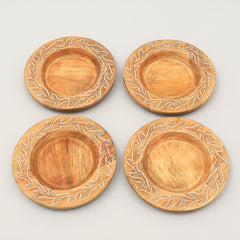 Handcrafted 13" Wood Charger Plate| Wooden Dinning Placemat|Artisan Wood Tableware