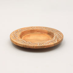 Handcrafted 13" Wood Charger Plate| Wooden Dinning Placemat|Artisan Wood Tableware