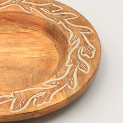 Handcrafted 13" Wood Charger Plate| Wooden Dinning Placemat|Artisan Wood Tableware