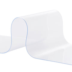 Strip Curtain, 164' Length x 8" Width x 0.08" Thickness, Clear PVC Smooth Curtain Strip Door Bulk Roll, Plastic Door Strips for Doorways of Supermarket, Garage, Warehouse, Barn, Pet Animal House