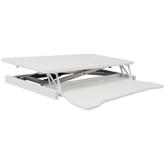 Adjustable Height Standing Laptop Desk,Adjustable Sit to Stand Up Workstation with Keyboard Tray,White