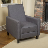 Smoke Fabric Push Back Chair for Elegant Home Décor