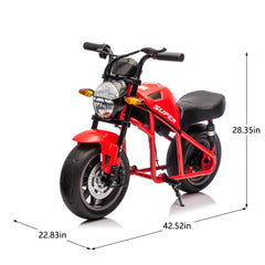 24V300W Kids Ride On XL Electric Toy Muscle Motorcycle,High-Speed Hub Motor,14in Widen EVA Wheels,Twist Grip Throttle, Speed up to 11.18MPH,Dual Suspension,Music&Light, Long Life Battery For Kids 6+