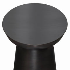 Toby 17 inch Wide Modern Industrial Metal Accent Table in Antique Copper Iron, Assembled