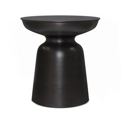 Toby 17 inch Wide Modern Industrial Metal Accent Table in Antique Copper Iron, Assembled