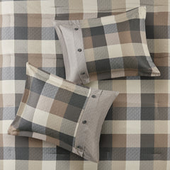Full/Queen 6 Piece Herringbone Duvet Cover Set