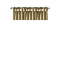 Lightweight Faux Silk Valance With Beads Bronze 50x26"
