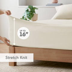 Cotton Blend Jersey Knit All Season Sheet Set Full
