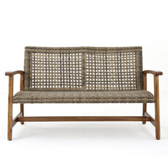 HAMPTON WOOD + WICKER LOVESEAT
