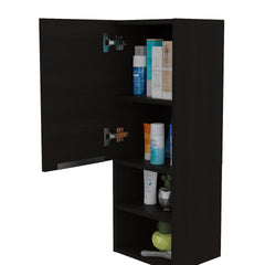 Medicine Cabinet Hazelton, Two Interior Shelves, Black Wengue Finish