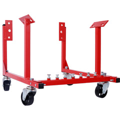 Engine Cradle with Wheels Chevy Small Block and Big Block ,Powder Coat 3in Heavy Duty Steel Construction Wheels 1000 LBS Capacity Storage Hardware Included Easy Assembly