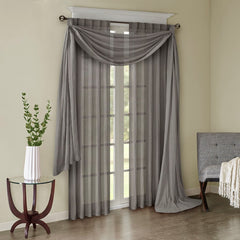 Solid Crushed Curtain Panel Pair(2 Pcs Window Panels)