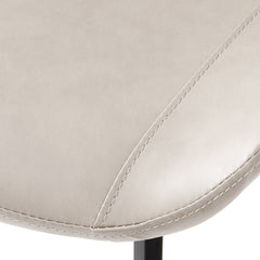Dining Chairs 2PCS, Modern Kitchen & Dining Room Chairs, Upholstered Faux Leather Cushion Seat and Sturdy Metal Legs
