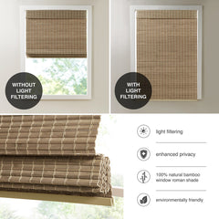 Bamboo Light Filtering Roman Shade 64"L