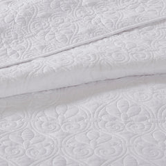 Reversible Bedspread Set White Twin