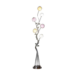 58.5" In 6 Aluminum Led Zeus Metal Floor Lamp