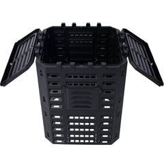 Garden Composter Bin Made from Recycled Plastic – 90 Gallons (340Liter) Large Compost Bin - Create Fertile Soil with Easy Assembly, Lightweight, Aerating Outdoor Compost Box