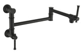 Wall mounted Pot Filler Faucet, Modern Brass Pot Filler Two-Attachment Wall Mount Folding Kitchen Pot Filler Swing Arm