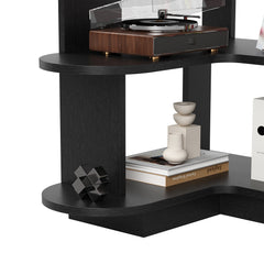 5-Tier Corner Bookshelf,L-Shaped Bookcase Freestanding Storage Shelf & Display Stand for Living Room, Office, Bedroom