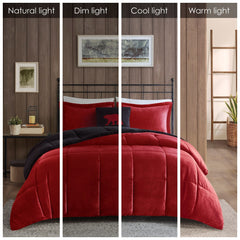 King Plush to Sherpa Down Alternative Comforter Set
