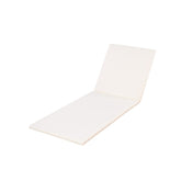2" THICK CHAISE LOUNGE CUSHION IN CREAM - WATERPROOF FOLDABLE 2-SECTION DESIGN - FOR POOLSIDE, PATIO & GARDEN