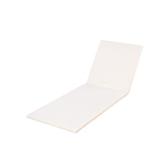 2" THICK CHAISE LOUNGE CUSHION IN CREAM - WATERPROOF FOLDABLE 2-SECTION DESIGN - FOR POOLSIDE, PATIO & GARDEN