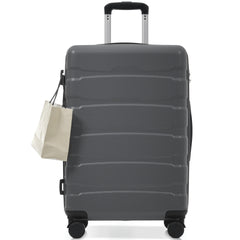 24 Inch Hardshell ABS Checked Luggage, Durable Expandable Travel Suitcase with Spinner Wheels, TSA Lock