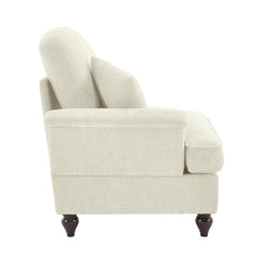 Sofa LSF Chenille W/1 Pillow -Beige White