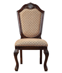 Chateau De Ville Fabric & Espresso Finish Side Chair (Set of 2)