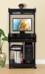 Microwave Cart Coffee Station Computer Cart on locking castors hutch gliding shelf