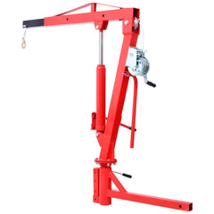 500Lb Pickup Truck Hydraulic PWC Dock Jib Engine Hoist Crane Hitch Mount Lift 2" Hitch Mount, Red
