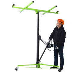 Drywall Lift Panel 11' Lift Drywall Panel Hoist Jack Lifter,GREEN+BLACK