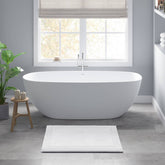 1 PCS 17x24" 100% Cotton Tufted 3000 GSM Reversible Bath Rug White