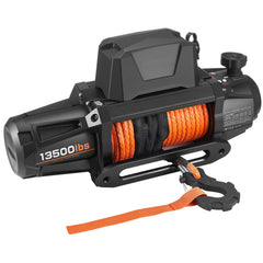 Electric Winch, 13500 lbs Load Capacity, 12V DC Truck Winch with 3/8 in x 92 ft Synthetic Rope, Wireless & Wired Remote Control, IP67 Waterproof for Towing Off-Road SUV, Jeep, Trailer, Boat