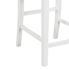Gregorio Set of 2 White Finish Upholstered Seat 20"W Counter Height Chair