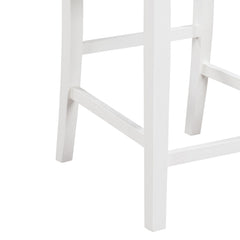 Graham Set of 2 White Finish Upholstered Seat 20" Counter Height Chair