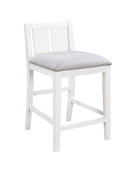 Graham Set of 2 White Finish Upholstered Seat 20" Counter Height Chair