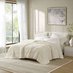 1-Piece King/Cal King Reversible Tencel Comforter Blanket,Ivory