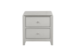 Champagne Finish 1pc Nightstand Nickle Finish Hardware Central Metal Glide English Dovetail Drawer Contemporary Bedroom Furniture