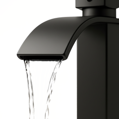Single Handle Bathroom Faucet Lavatory Faucet Stainless Steel Single Hole-TP, Matte Black