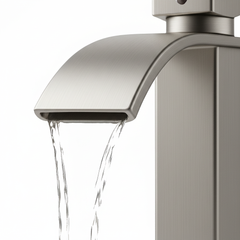 Single Handle Bathroom Faucet Lavatory Faucet Stainless Steel Single Hole-TP, Brushed Nickel