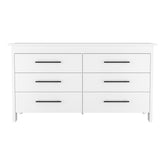 6 Drawer Double Dresser Wezz, Bedroom, White