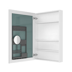 24'' W x 36'' H Surface Frameless Mirror Medicine Cabinet, Beveled Mirror Edges Bathroom Medicine Cabinet, Left opening door