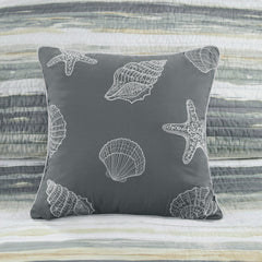 6 Piece Printed Quilt Set with Throw Pillows Yellow King/Cal King