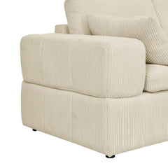Large Arms Cordory Upholstered Modular Sectional with 2 Ottomans