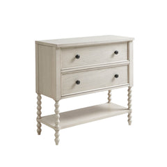 2 Drawer Accent Chest Antique Cream
