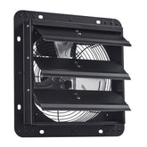 10 inch Shutter Exhaust Fan, Wall Mounted Attic Vent Fan with Variable Speed Controller, 900 CFM, AC Motor, Heavy-duty Steel, Low Noise for Shed, Garage, Greenhouse Ventilation Cooling, Black