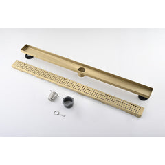 28 Inches Linear Shower Drain, Included Hair Strainer and Leveling Feet